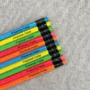 Personalized DOMS Neon Pencil Set – Pack of 10 with Name Engraving