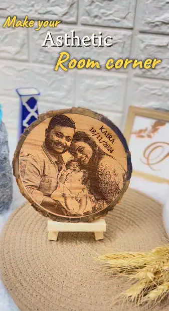 Premium Personalized Engraved Wood Plaque with Easel Stand