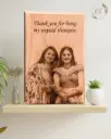 Personalized Engraved Wooden Photo Frame – Custom Message & Image