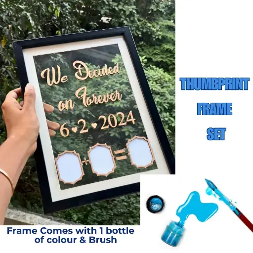 Thumb Print Frame | Wedding Fingerprint Frame | Couple Thumb Impression Gift for Engagement