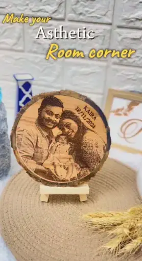 Premium Personalized Engraved Wood Plaque with Easel Stand